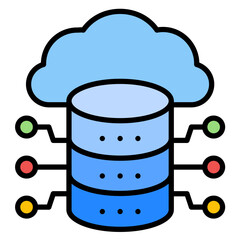 Cloud Database Icon