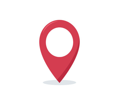 Location or navigation point indicator isolated. Vector illustration.
