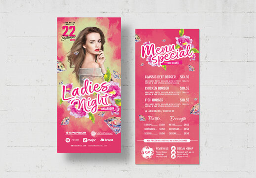 Pink Ladies Night Flyer Layout