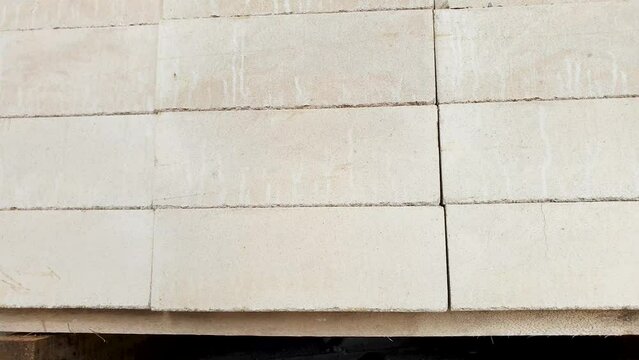 Gas silicate blocks. Building blocks. Building blocks, building material for industrial building.