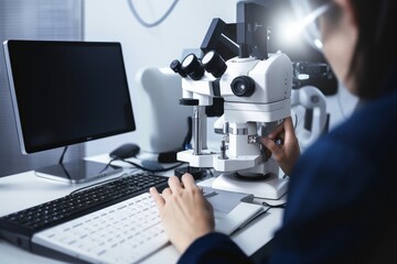 Moderm computerized eye examination. Generative AI