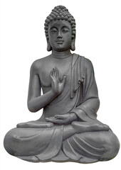 statue de bouddha sur fond blanc 