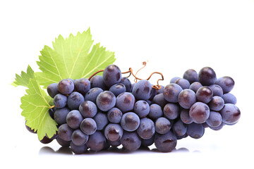 Bunch of grapes isolated on white