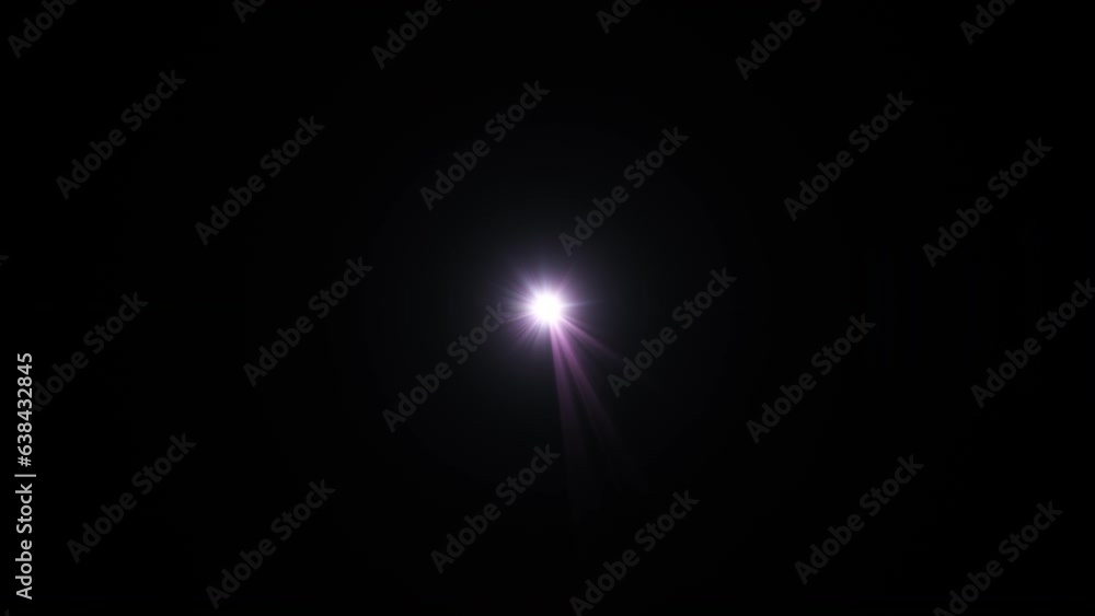 Canvas Prints loop abstract center multicolored glow star optical lens flare shine light animation on black backgr
