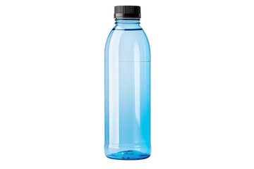 Naklejka premium Blue plastic water bottle isolated on transparent background PNG