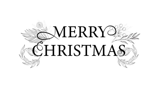 Merry Christmas text. Greeting card. Modern brush calligraphy. Merry Christmas black and white. Hand drawn lettering to winter holiday,merry christmas hand drawn lettering banner.handwritten. text