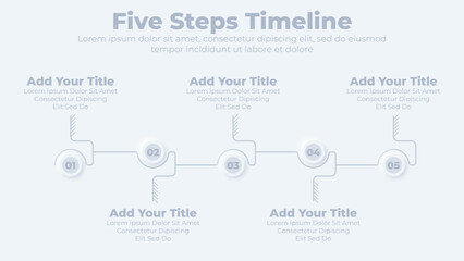 Fototapeta premium Circular timeline steps infographics template design