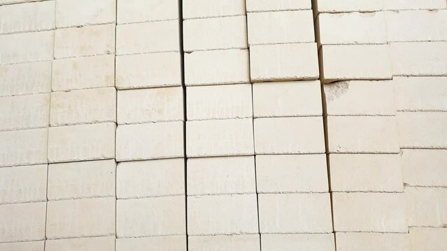 Gas silicate blocks. Building blocks. Building blocks, building material for industrial building.