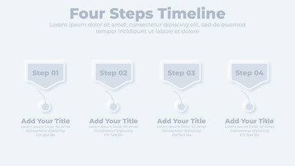 Abstract elements of graph and diagram with 4 steps infographic 