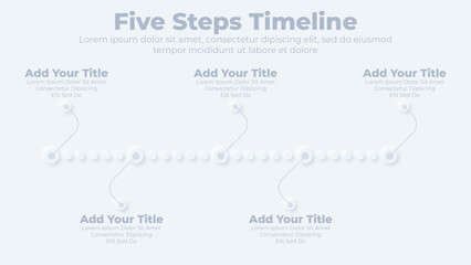 Infographics timeline template business concept with 5 step