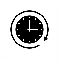 Long term icon. clock sign. vector illustration on white background. EPS 10