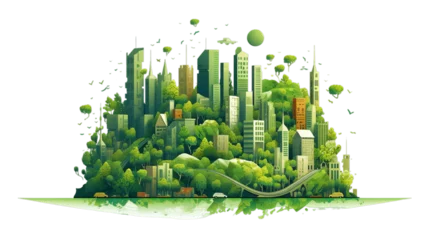Poster world environment day, green city on earth, globe, earth day, green city, Generative ai © The Deep Designer