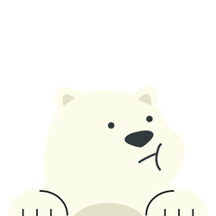 Obraz na płótnie Canvas Cute polar bear cartoon icon