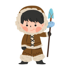 eskimo boy with fish catch