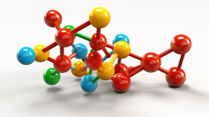 Obraz premium timolol molecule, molecular structures, non-cardioselective beta blockers, 3d model, Structural Chemical Formula and Atoms with Color Coding