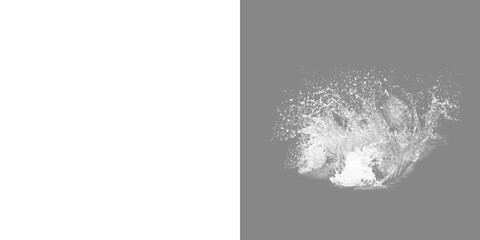 Water blue white splash transparent isolated. Shape form droplet of Water splashes into drop water png. Splash Water for texture 