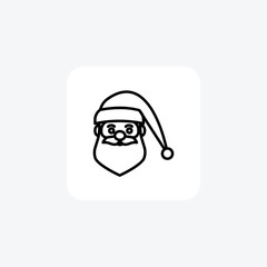Enchanting Christmas Santa Line Icon