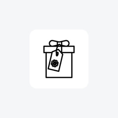 Exquisite Christmas Gift Boxes Line Icon