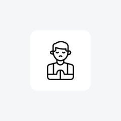 Empowering Christmas Man Line Icon