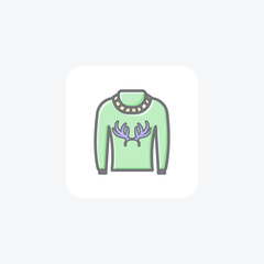 Stylish Christmas Shirts vector Awesome Lineal Icon