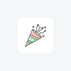 Radiant Christmas Confetti Awesome Lineal Icon