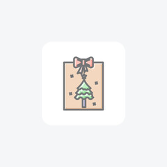 Enchanting Christmas Card Awesome Lineal Icon