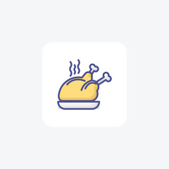 Whimsical Christmas Food Illustrations Filled Outline Icon