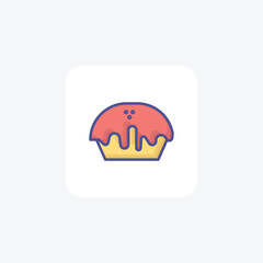 Tempting Christmas Food Filled Outline Icon