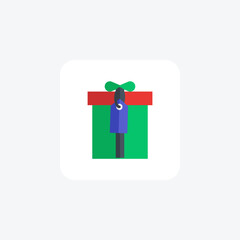Exquisite Christmas Gift Boxes Flat Icon
