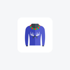 Stylish Christmas Shirts vector Flat Icon