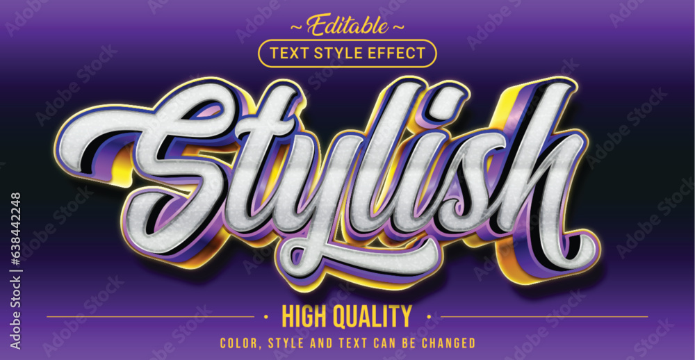 Poster Editable text style effect - Stylish text style theme.