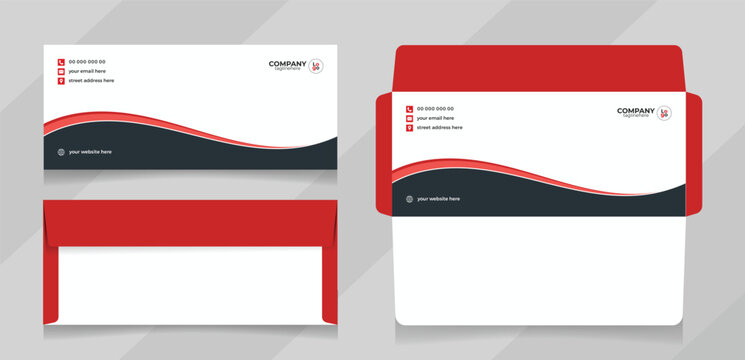 clean envelope design template eps file