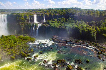 Iguazu Iguacu falls national park, waterfalls, cascades, cataratas stunning views Iguacu Brazil