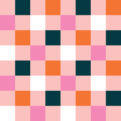 Chessboard seamless pattern. Chess board background. Checkered background. Plaid background. Halloween pattern