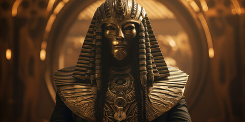 Egyptian god Thoth, one of the deities of the mythological gods of Egypt. Generative AI - obrazy, fototapety, plakaty