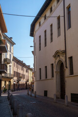Old buildings along via Solferino in Lodi, Italy