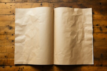 Blank paper copy, a cover document awaiting words to adorn its surface Generative AI
