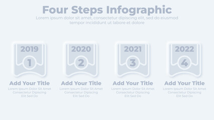 Modern infographic elements with 4 steps