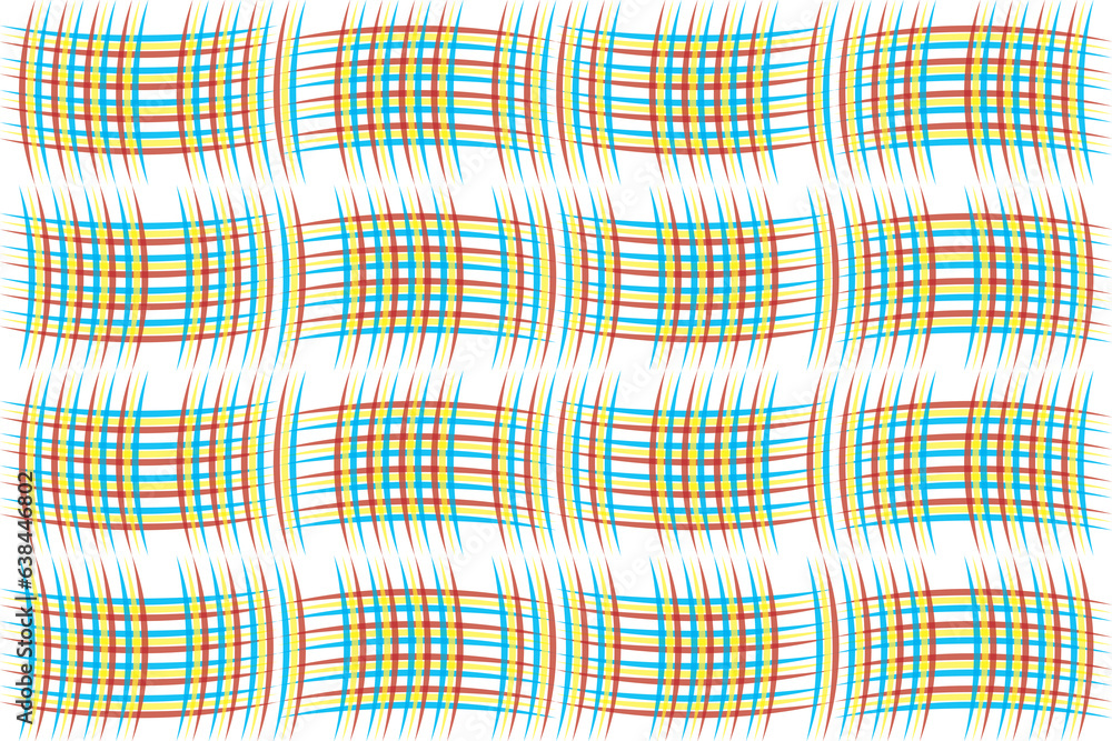 Poster abstract of curve pattern. design plaid of risograph on white background. design print for illustrat