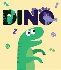 Dinosaur Vector. Cute dinosaur vectors, roar, pattern. Tshirt design