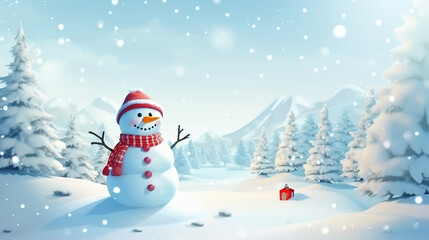 Obraz premium snowman of the snow