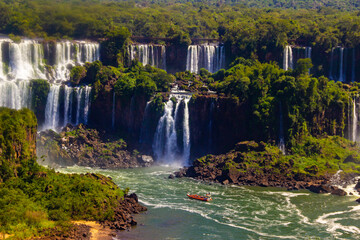 Iguacu falls national park beautiful views, waterfalls, cascades, cataratas Iguazu Iguacu Brazil