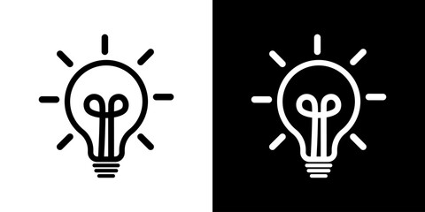 Lamp idea sign. Lightbulbs icons. Lamp vector icon. 