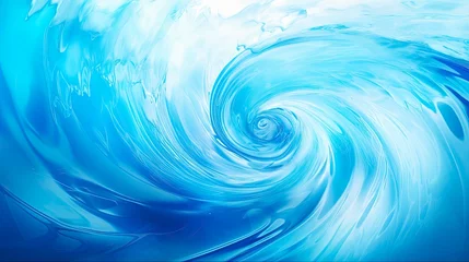 Foto op Canvas Clear Blue Water Swirl: Beautiful Spinning Vortex Background. Generative AI © AIGen