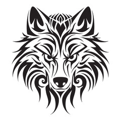 Wolf head Vector illustration. Wolf Vintage Logo Stock Vector.