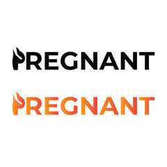 Pregnant Negative space logo