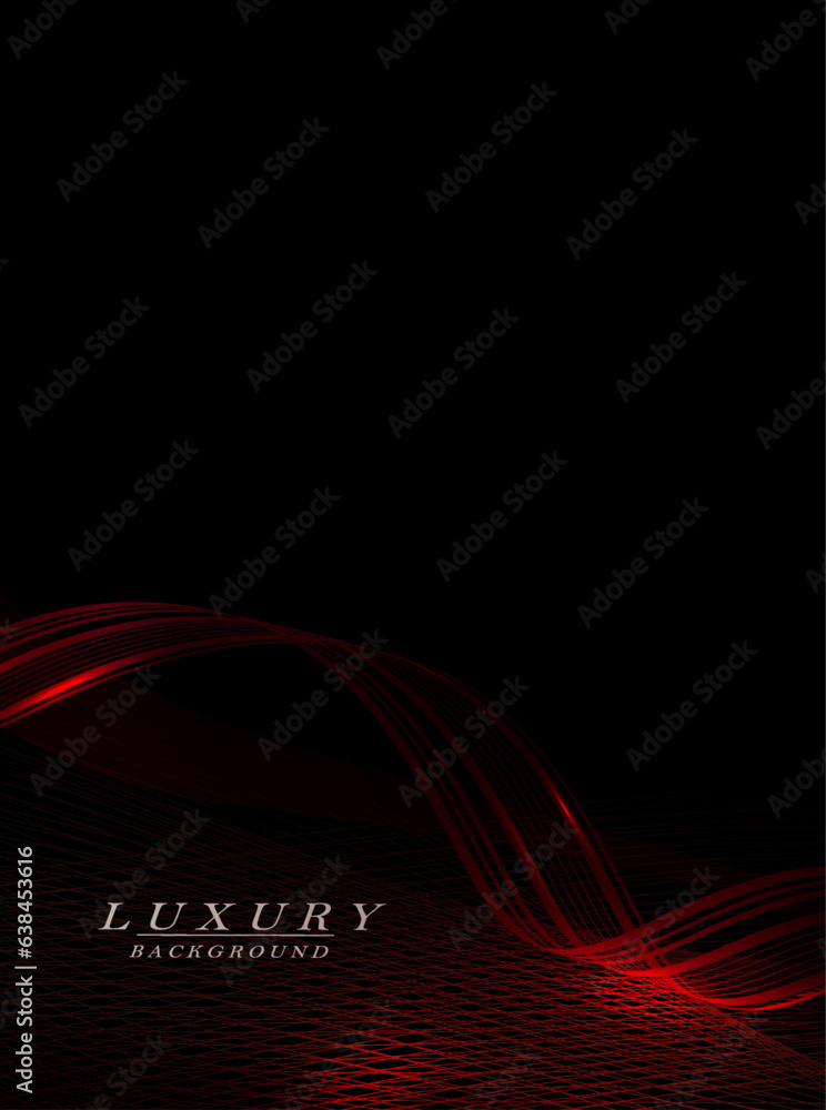 Canvas Prints red wavy shape, faint mesh texture on a black background