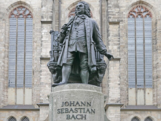 Das Denkmal des Thomaskantors Johann Sebastian Bach. Leipzig, Sachsen, Deutschland 
