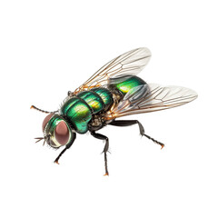 common green bottle fly  isolated on transparent background cutout