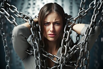 Woman it manager sad. Generate Ai